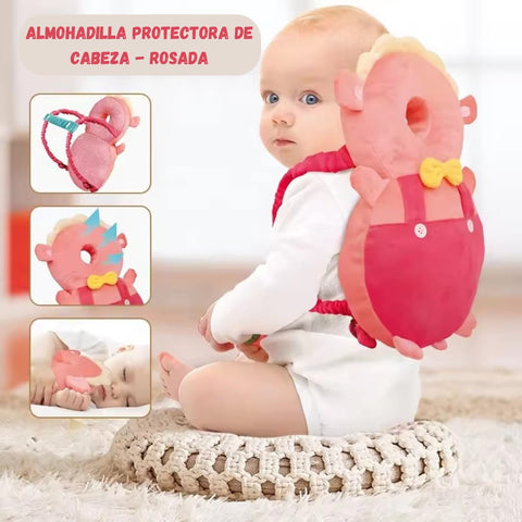 Almohadilla anticaida para bebe rosa